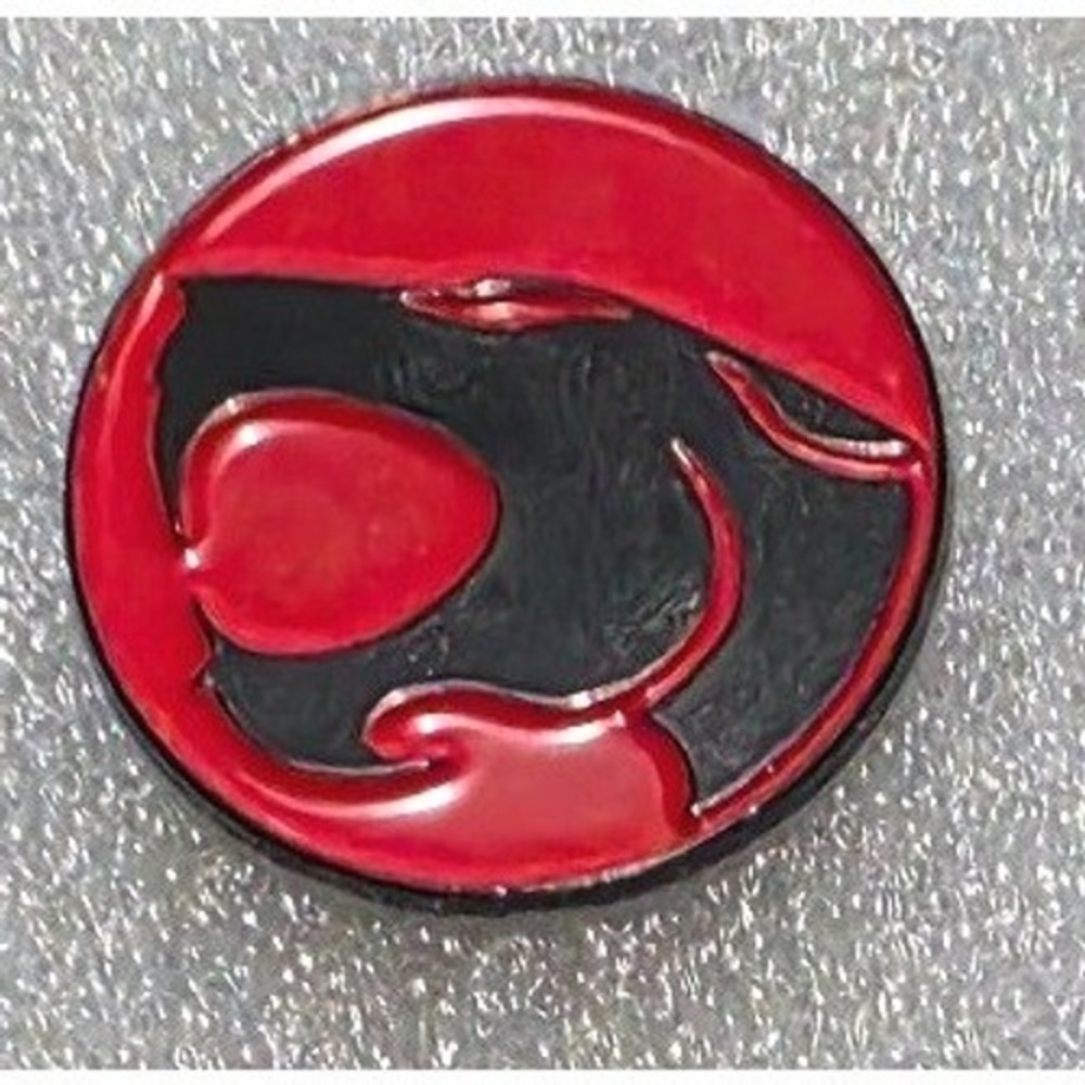 Thundercats Logo Enamel Pin Red Black Retro 80s Cartoon Lion-O Lapel Badge